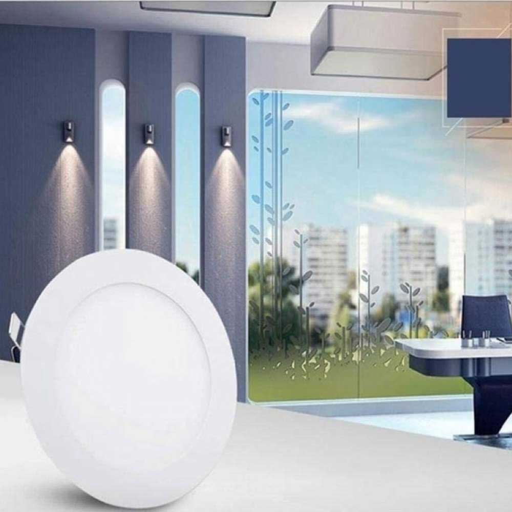 Round Recessed Slim LED Panel Light Lamp Bright Daylight White 6500K