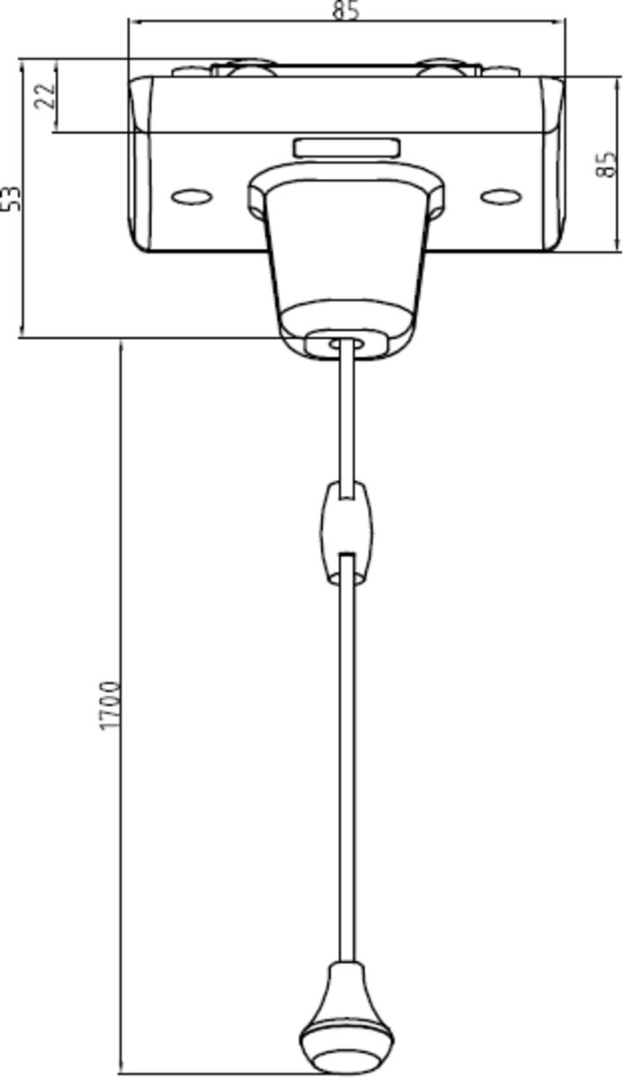 Knightsbridge 45A DP Double Pole Pull Cord Switch with Neon and Mechanical On/Off