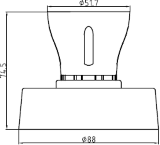 Knightsbridge T2 HO BC Batten Holder with Ceiling Rose Base 3-plate