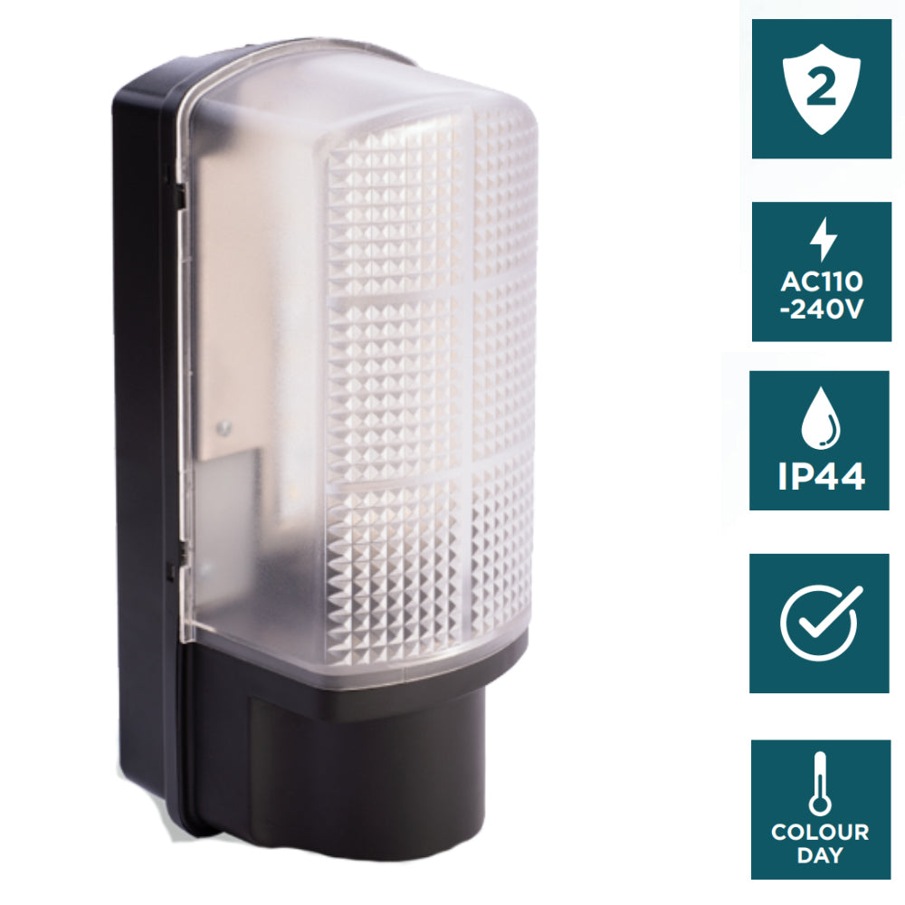 Hispec IP44 Dusk Dawn PIR Motion Sensor 6W LED Wall Garden Porch Fence Light