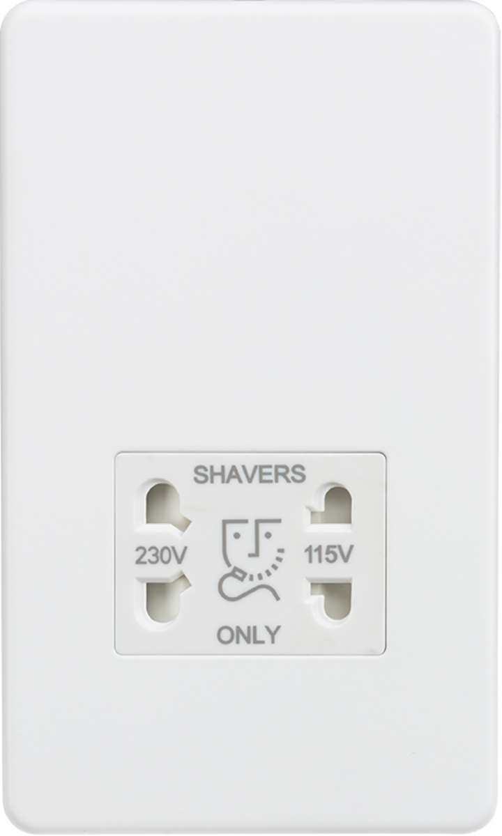 Knightsbridge Screwless 115V 230V Dual Voltage Shaver Socket