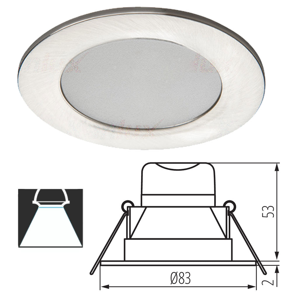 Kanlux IVIAN 4W LED Ceiling Recessed Downlight IP44 Bathroom Round Light 240V