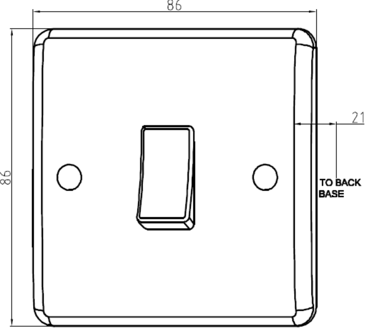 Knightsbridge Curved Edge White Plastic 10AX Wall Light Switch Range