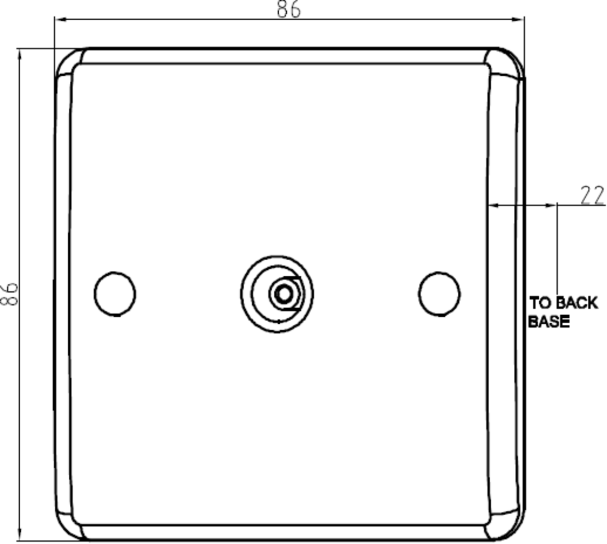 Knightsbridge Curved Edge Coax SAT TV Outlets