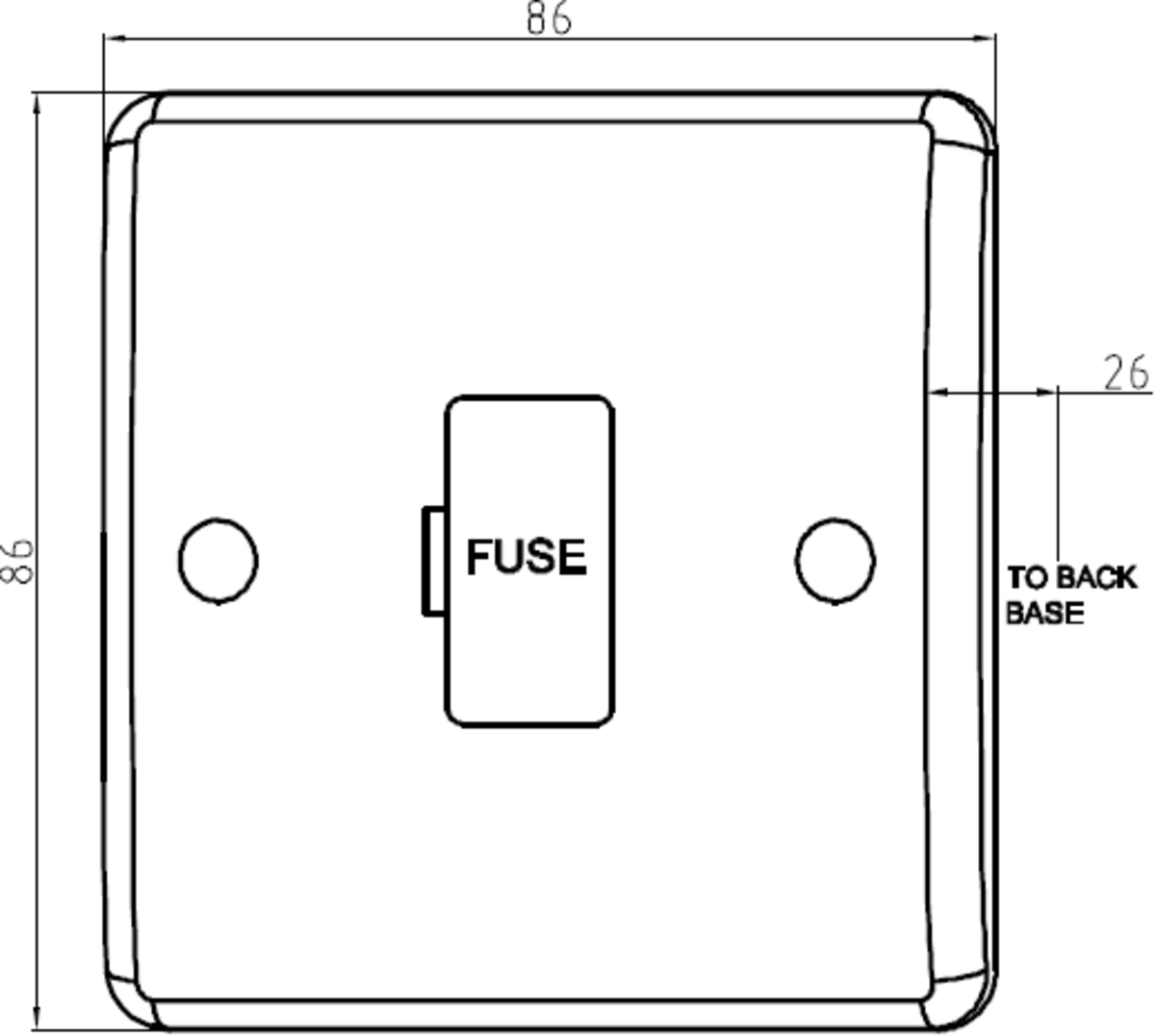 Knightsbridge Curved Edge 13A Fused Spur Connection Unit