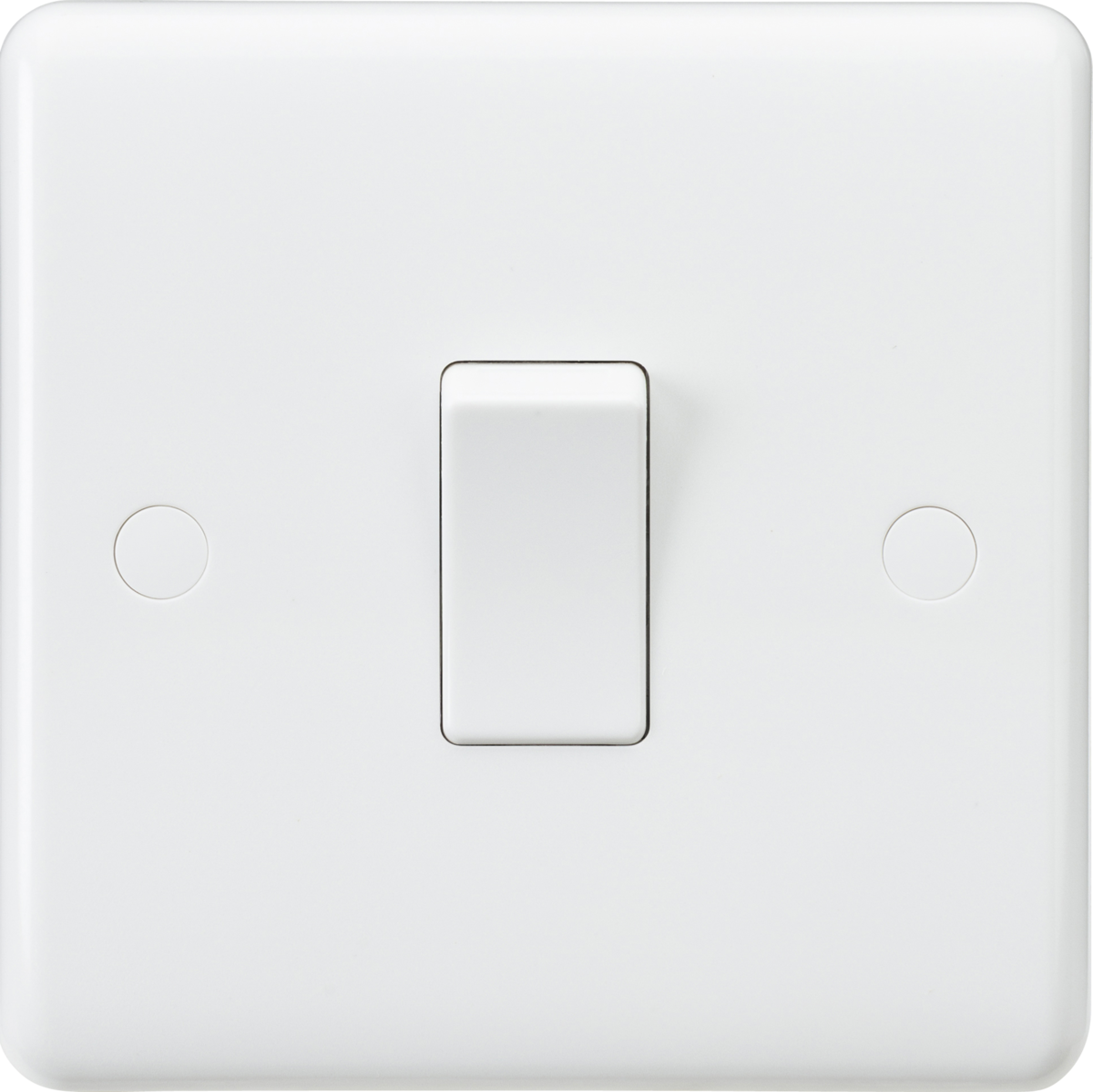 Knightsbridge Curved Edge White Plastic 10AX Wall Light Switch Range