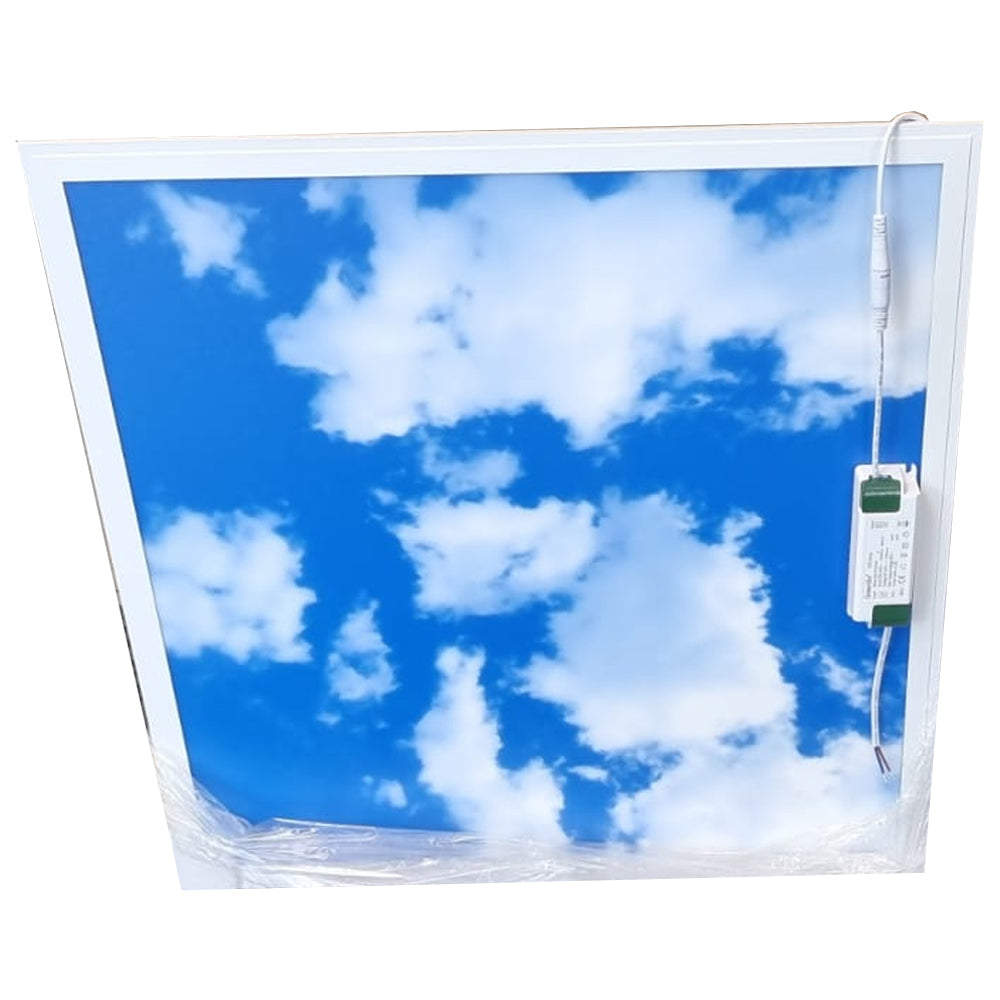 48W Sky Cloud Pattern LED Flat Slim Panel Light Ceiling Lamp Driver 600x600 - Bright, Calming Illumination for Office & School