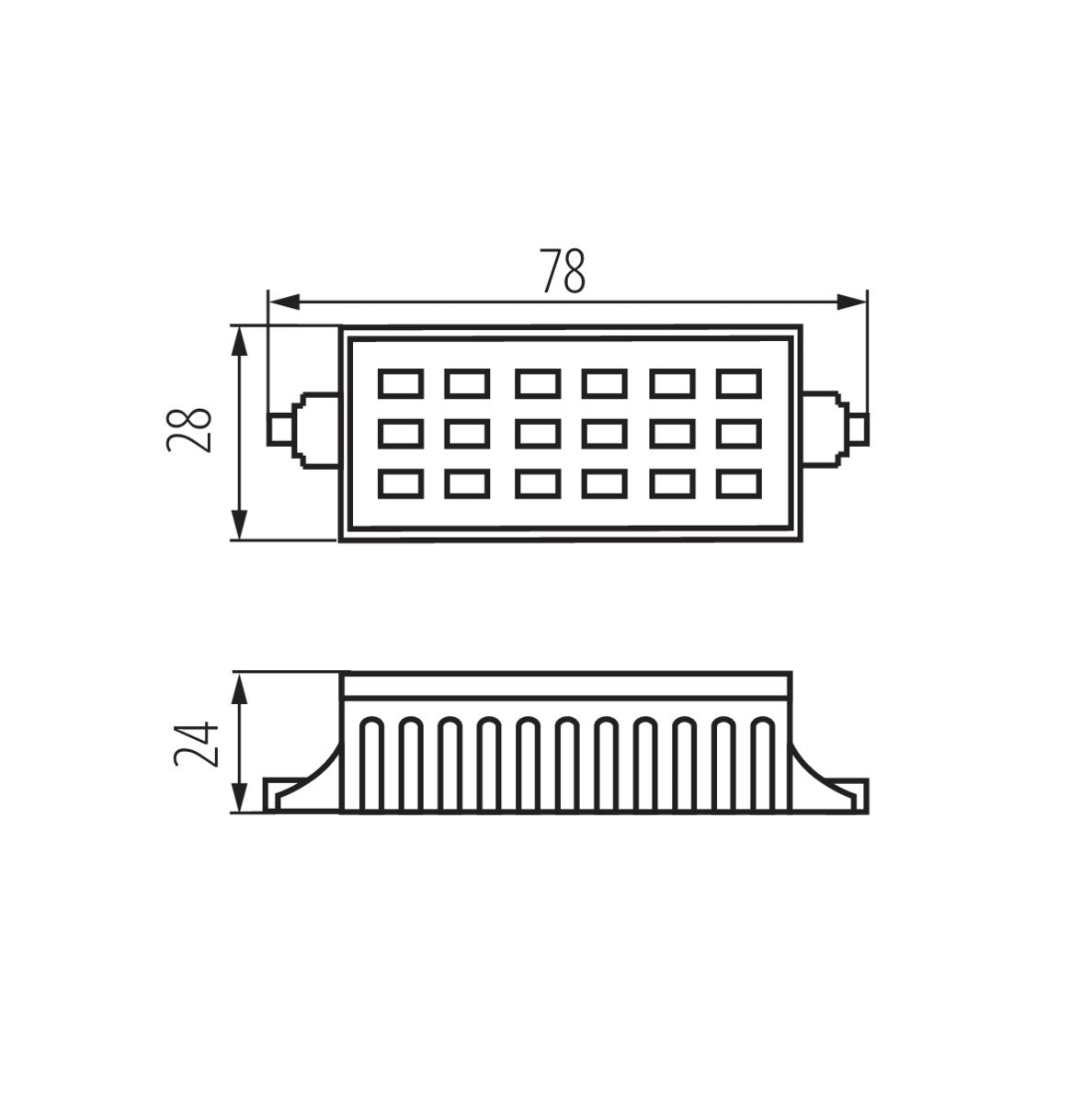 Kanlux RANGO MINI R7S SMD WW Warm White for LED Floodlights