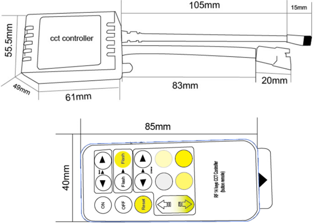 Knightsbridge 12V / 24V IR Controller and Remote - CCT