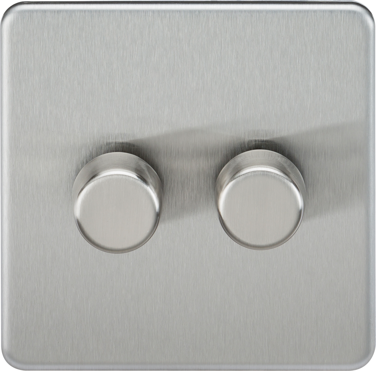 Knightsbridge Screwless 2G 2-Way 5-150W LED Trailing Edge Dimmer Push On Off