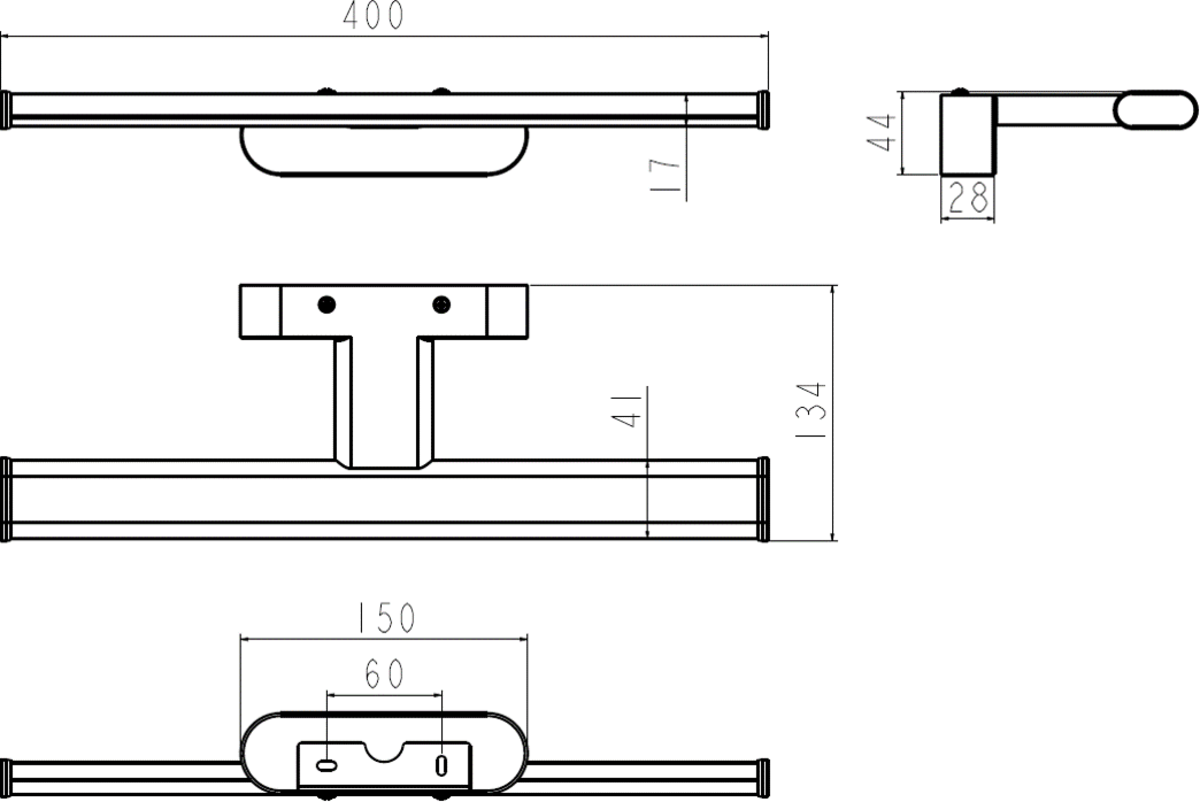 Knightsbridge 230V IP44 8W LED Bathroom Mirror/ Wall Light