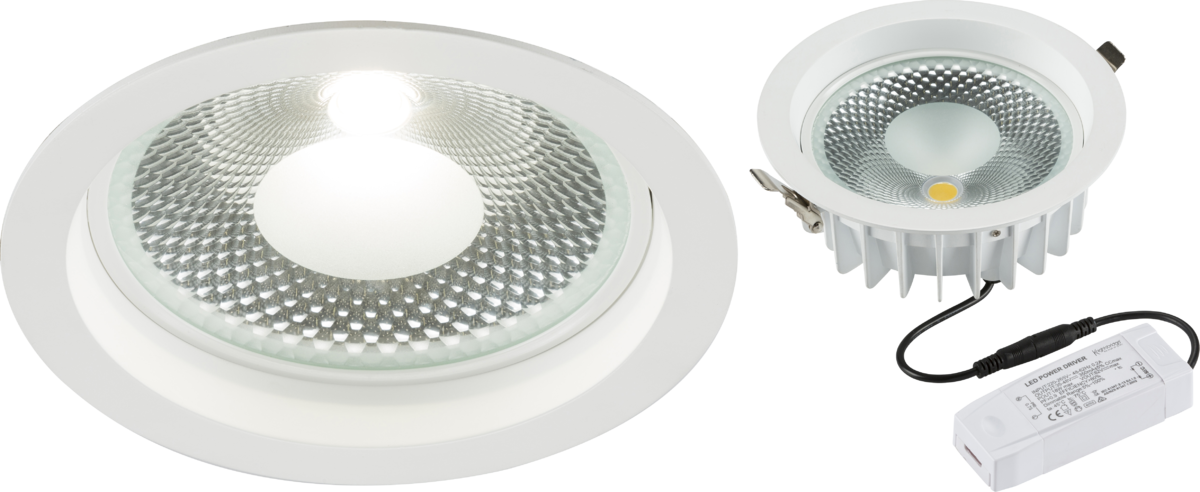 Knightsbridge 230V COB LED Recessed Commercial Downlight 4000K