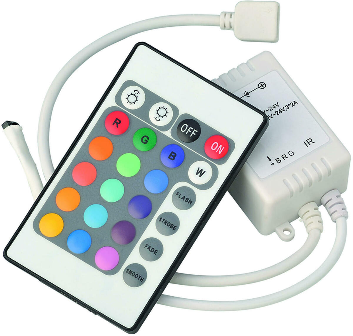 Knightsbridge 12V / 24V IR Controller and Remote - RGB