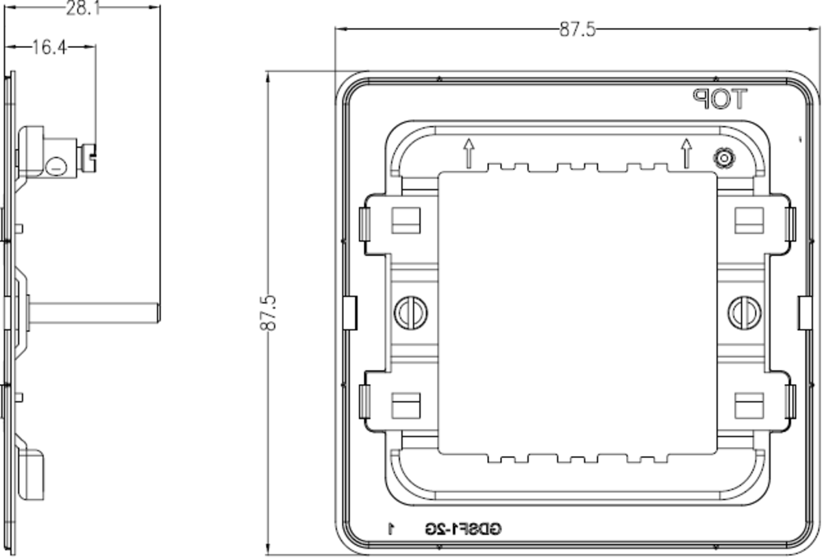 Knightsbridge Grid Mounting Frame For Screwless Face Plates