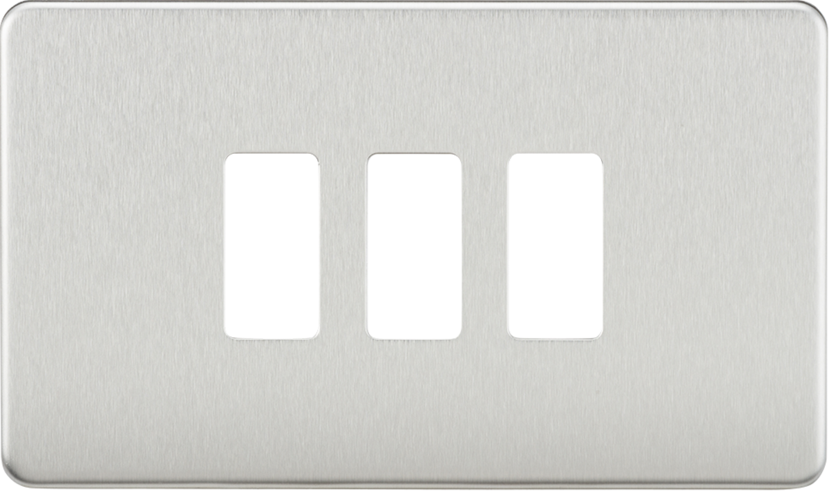 Knightsbridge Grid Modular Faceplate For Screw;ess Switches and Sockets Range