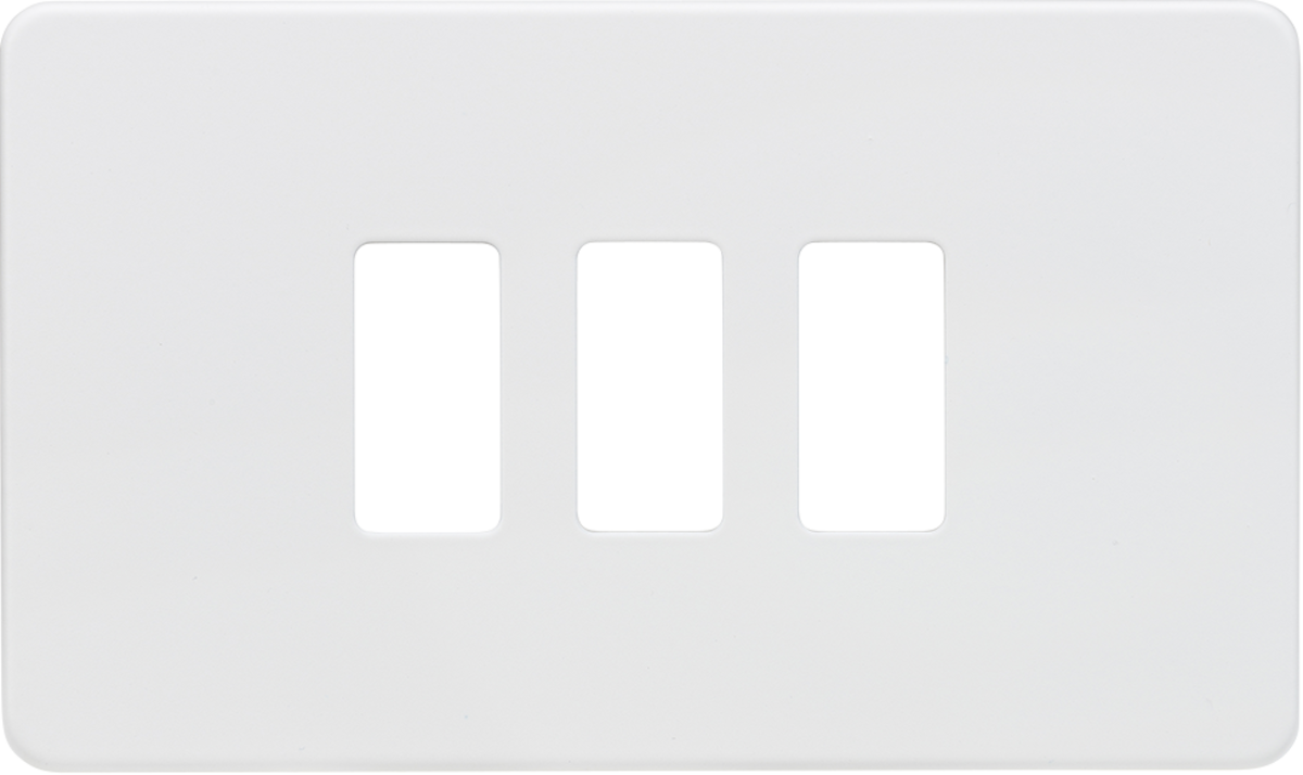 Knightsbridge Grid Modular Faceplate For Screw;ess Switches and Sockets Range