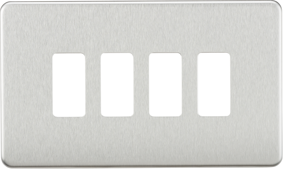 Knightsbridge Grid Modular Faceplate For Screw;ess Switches and Sockets Range