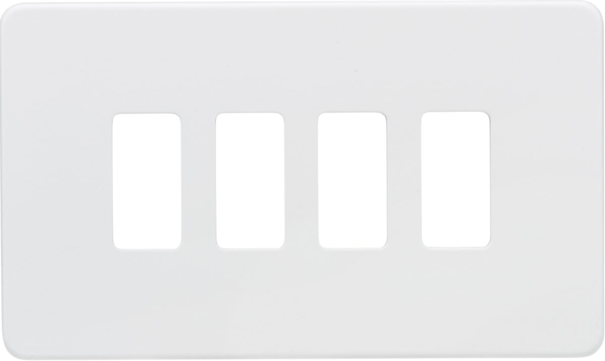 Knightsbridge Grid Modular Faceplate For Screw;ess Switches and Sockets Range