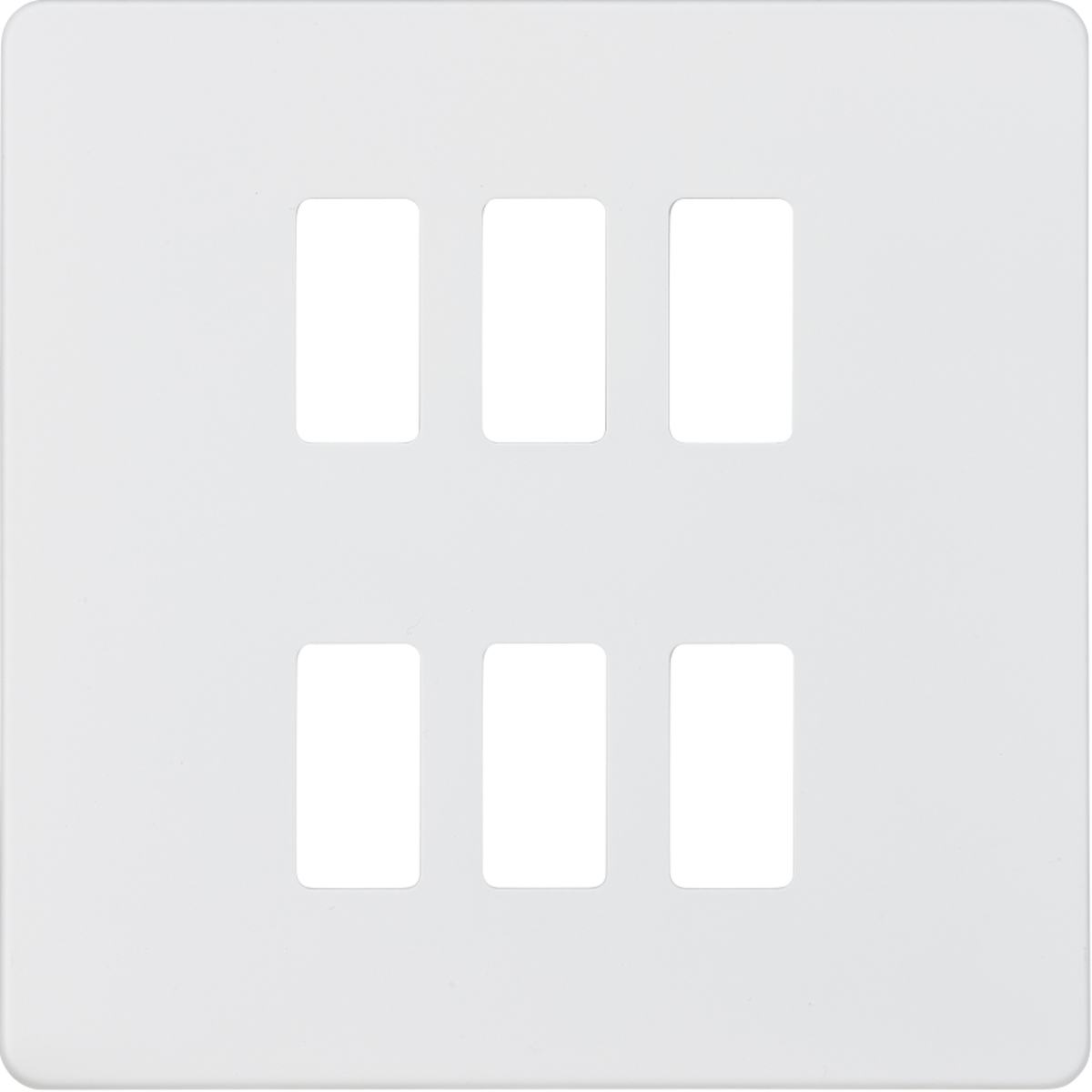 Knightsbridge Grid Modular Faceplate For Screw;ess Switches and Sockets Range