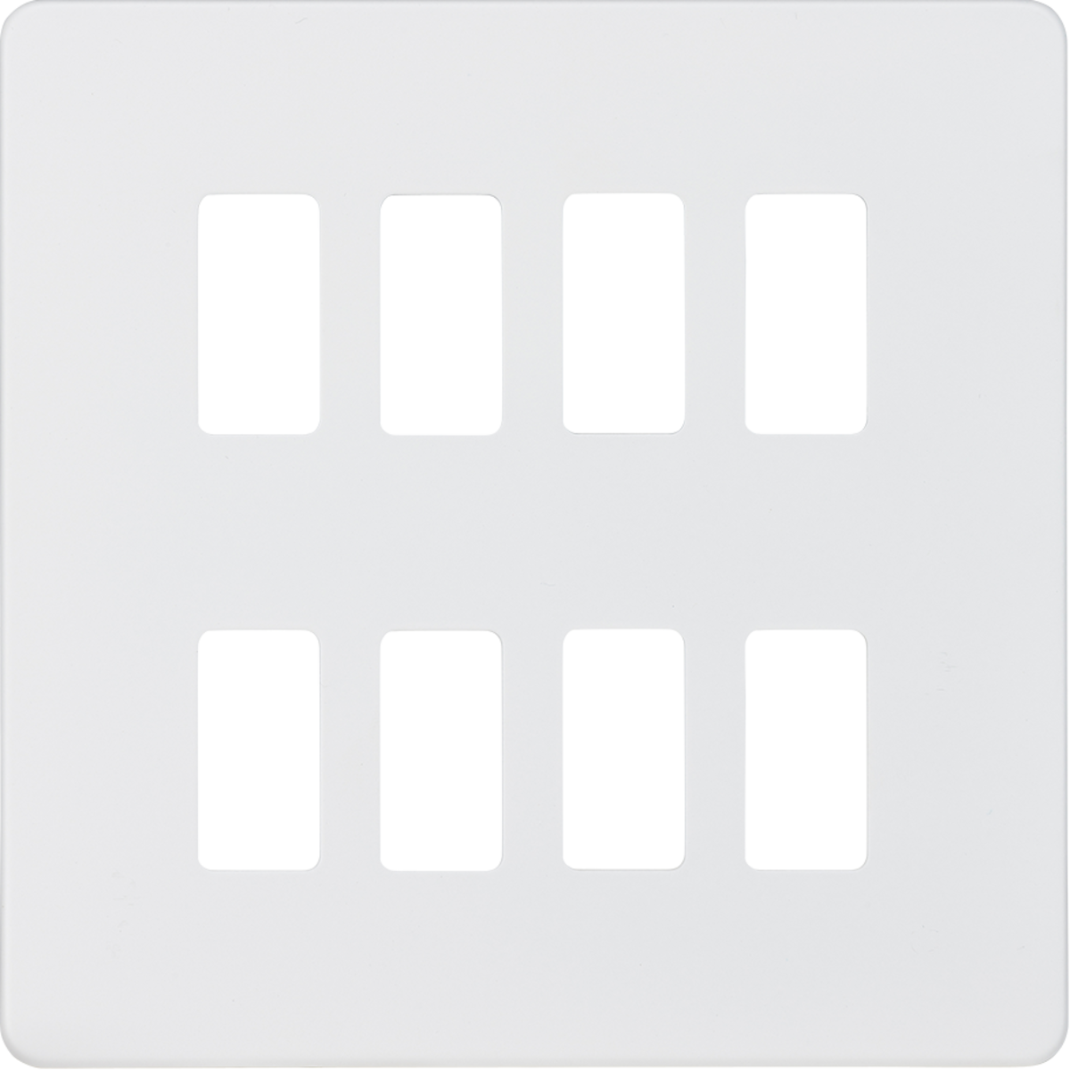 Knightsbridge Grid Modular Faceplate For Screw;ess Switches and Sockets Range