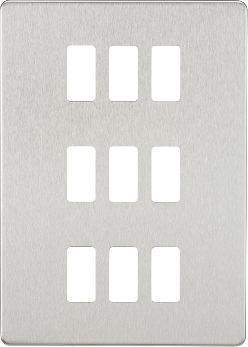 Knightsbridge Grid Modular Faceplate For Screw;ess Switches and Sockets Range