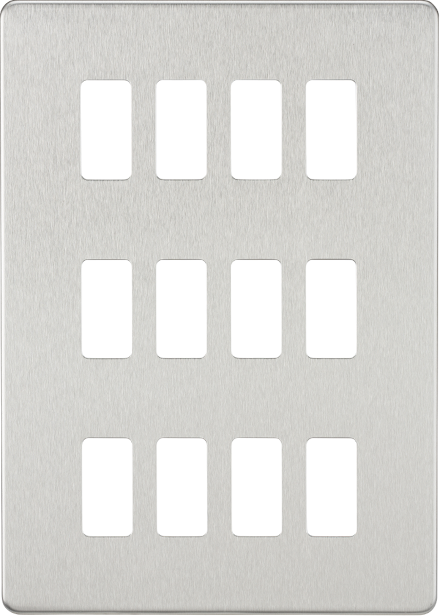 Knightsbridge Grid Modular Faceplate For Screw;ess Switches and Sockets Range