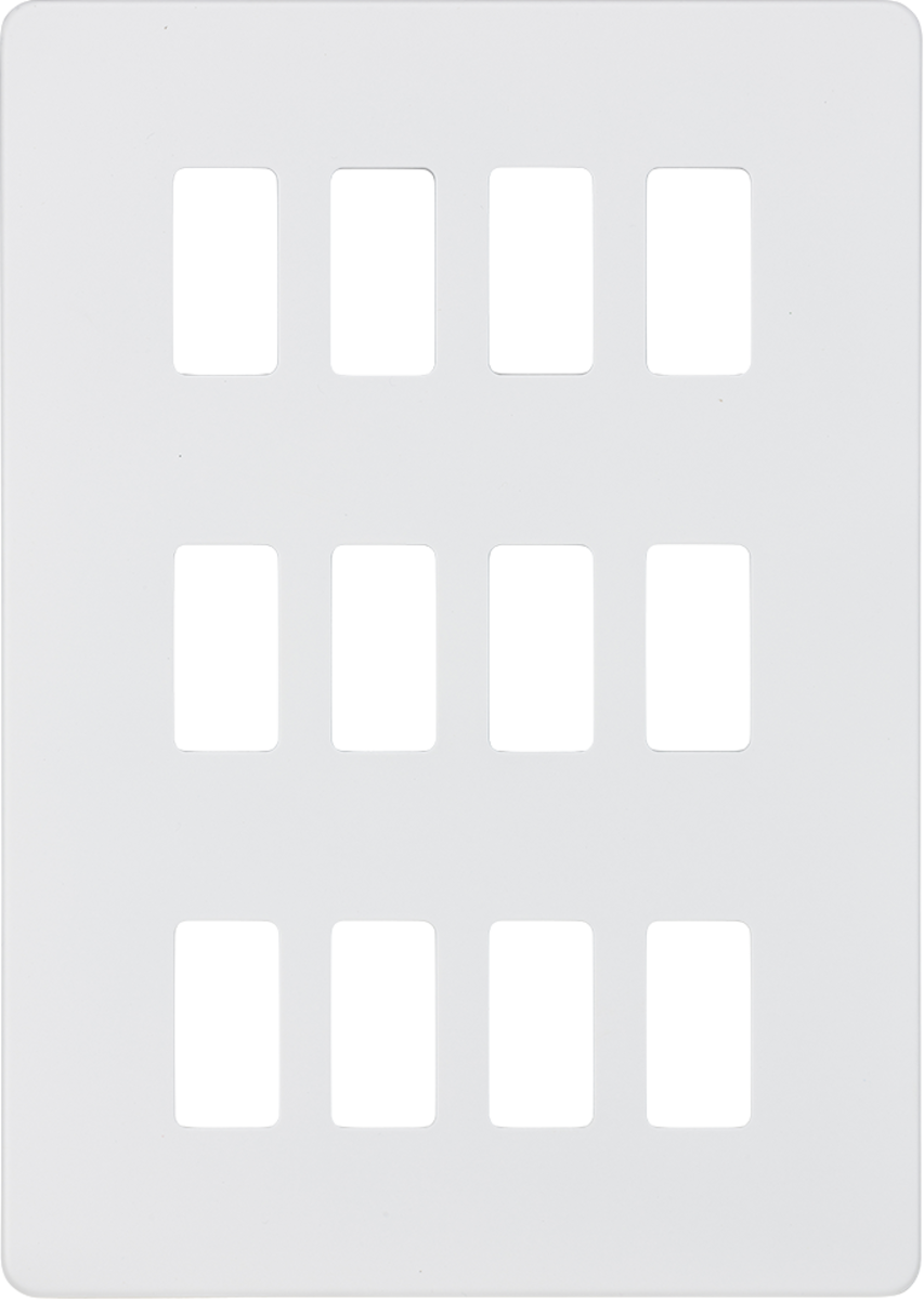 Knightsbridge Grid Modular Faceplate For Screw;ess Switches and Sockets Range