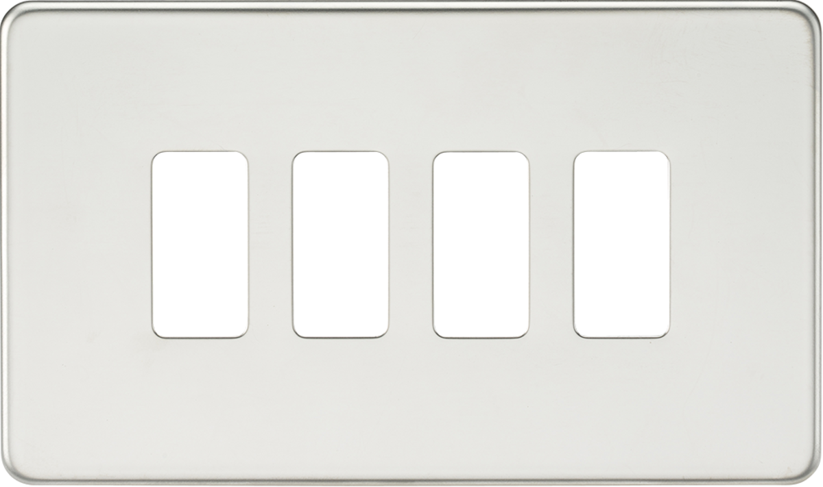 Knightsbridge Grid Modular Faceplate For Screw;ess Switches and Sockets Range