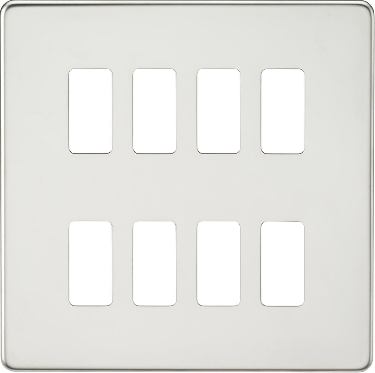 Knightsbridge Grid Modular Faceplate For Screw;ess Switches and Sockets Range