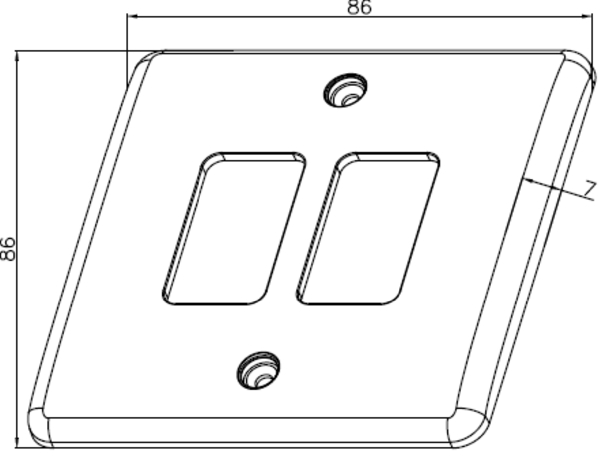 Knightsbridge Curved Edge Grid Modular Faceplates
