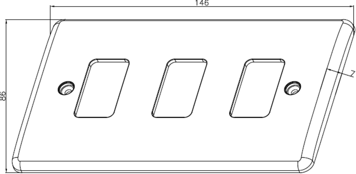 Knightsbridge Curved Edge Grid Modular Faceplates