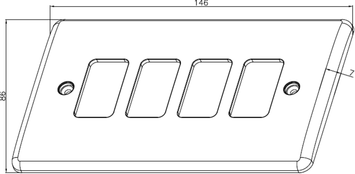 Knightsbridge Curved Edge Grid Modular Faceplates