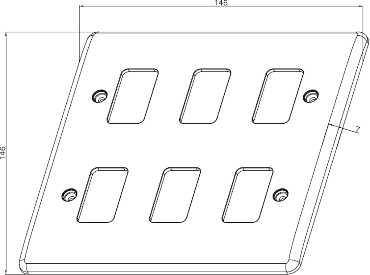 Knightsbridge Curved Edge Grid Modular Faceplates