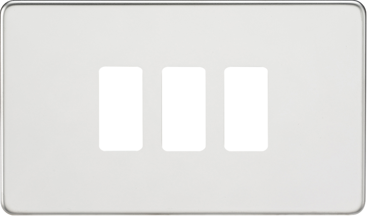 Knightsbridge Grid Modular Faceplate For Screw;ess Switches and Sockets Range