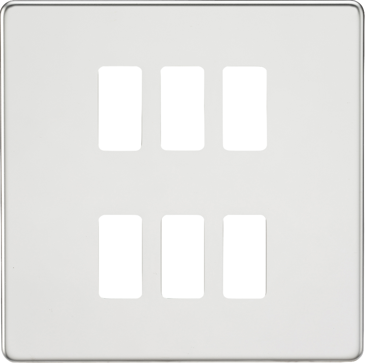 Knightsbridge Grid Modular Faceplate For Screw;ess Switches and Sockets Range