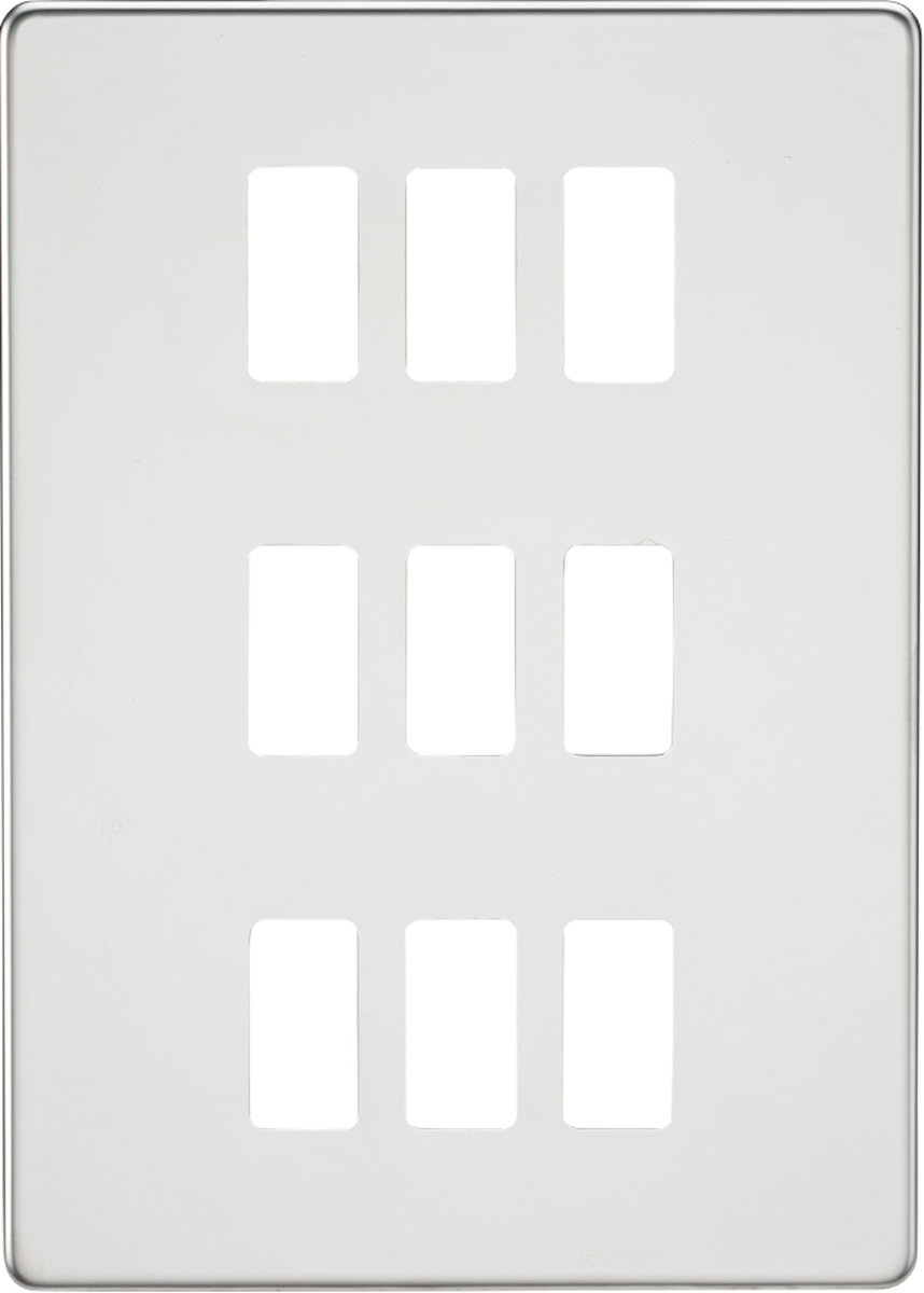 Knightsbridge Grid Modular Faceplate For Screw;ess Switches and Sockets Range