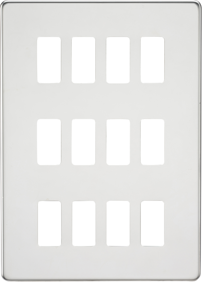 Knightsbridge Grid Modular Faceplate For Screw;ess Switches and Sockets Range