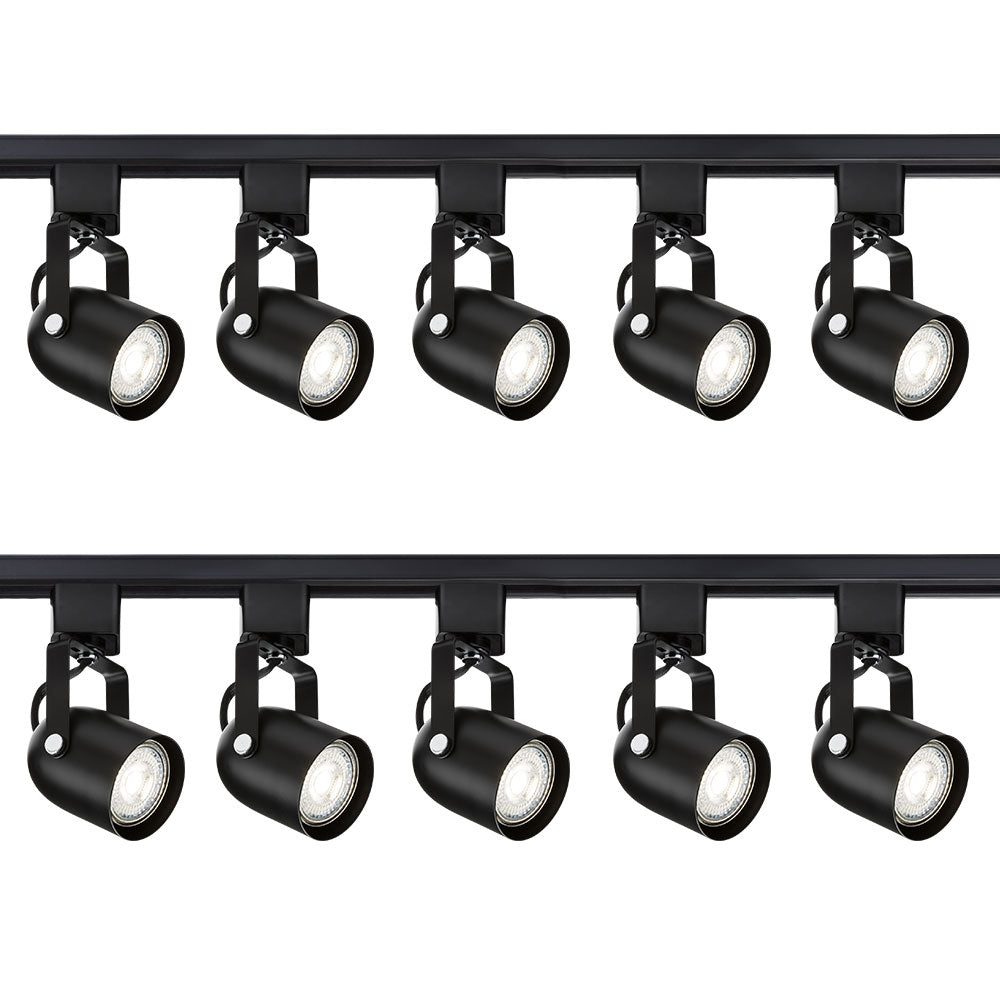 Knightsbridge 1M - 5M 230V GU10 Track Spot Light Single Circuit Rail Lighting Adjustable TRKSP9ABC