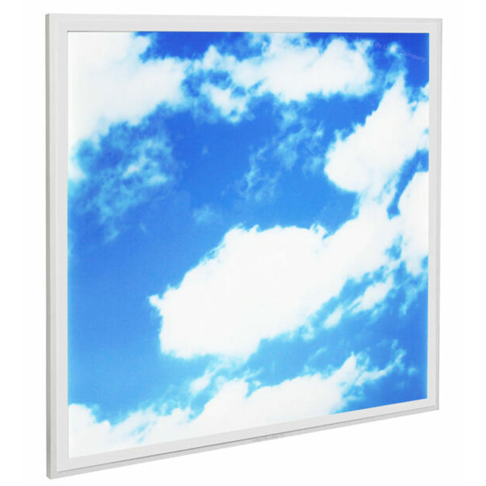 48W Sky Cloud Pattern LED Flat Slim Panel Light Ceiling Lamp Driver 600x600 - Bright, Calming Illumination for Office & School