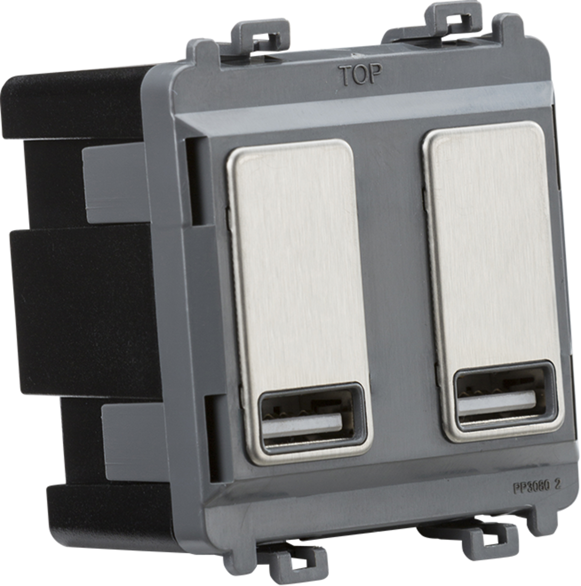 Knightsbridge Dual USB Charger Module (2 x Grid Positions) 5V 2.4A (Shared)