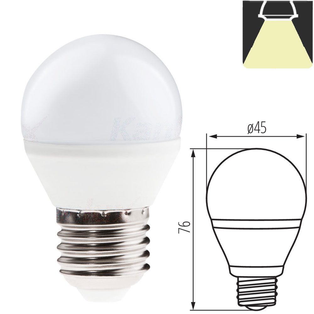 Kanlux Bilo 7W Golfball Light Bulb E14 E27 Screw