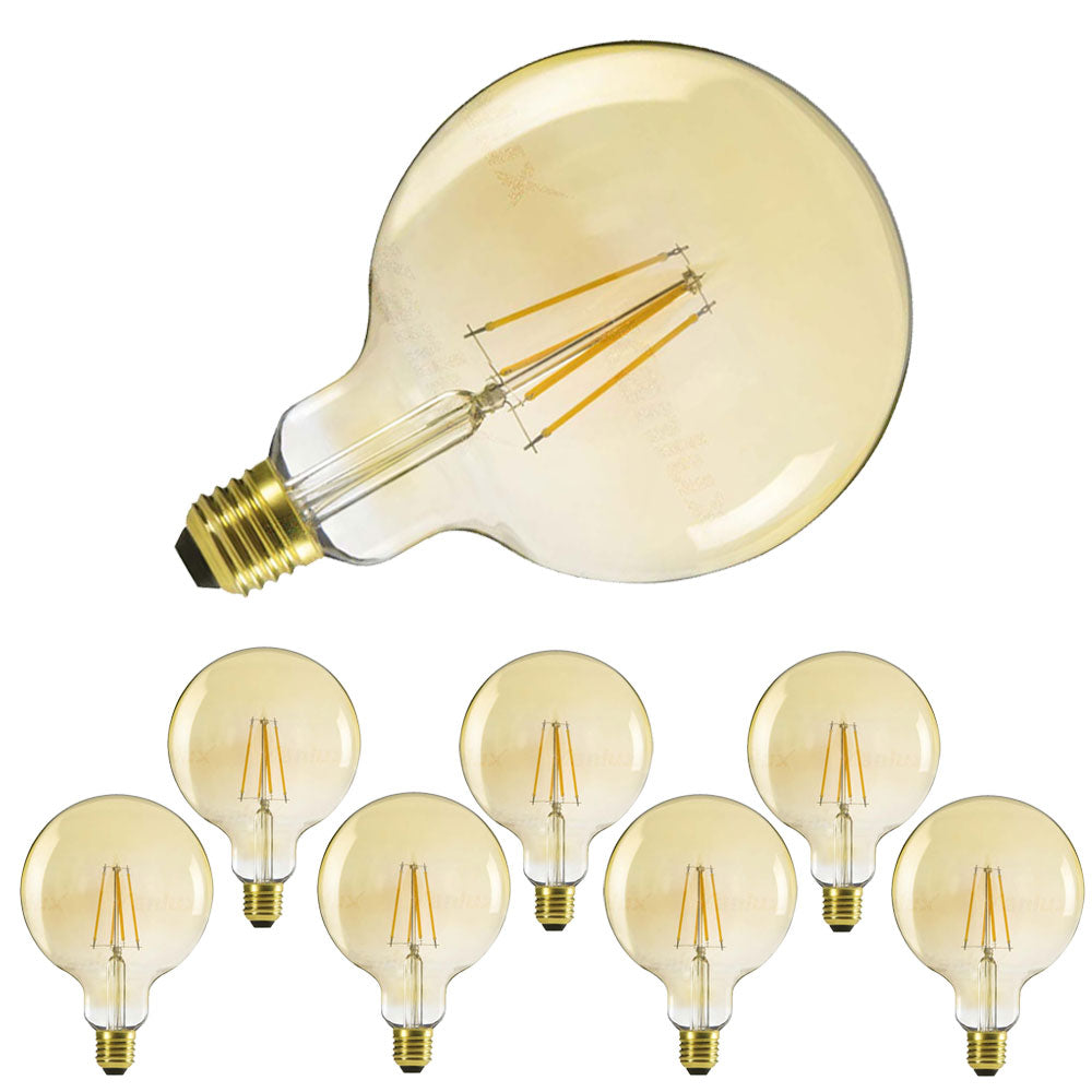 Kanlux XLED G125 7W E27 Vintage Antique Style Spiral Filament Transparent LED Light Bulb