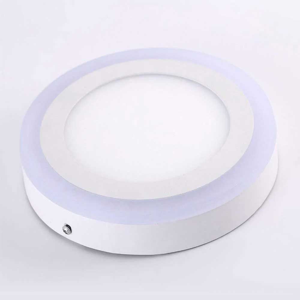 18W + 6W Dual Colour LED Panel Surface Ceiling Cool White Blue Edge Halo Light