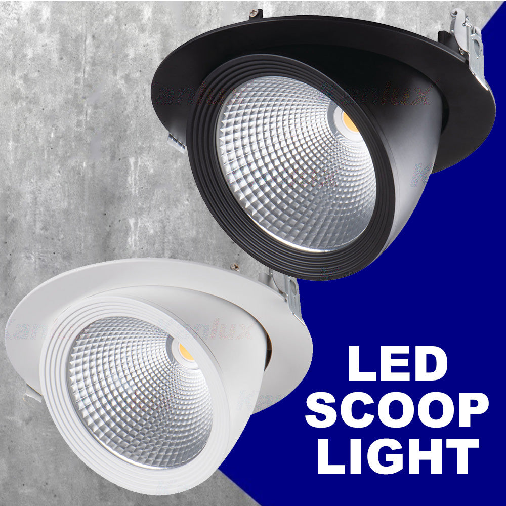 Kanlux HIMA LED Directional Adjustable Scoop Light Recessed Display Commercial Ceiling