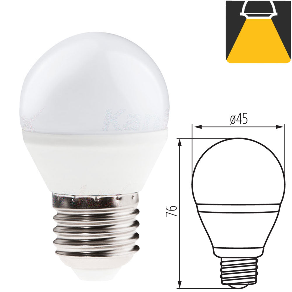 Kanlux Bilo 7W Golfball Light Bulb E14 E27 Screw