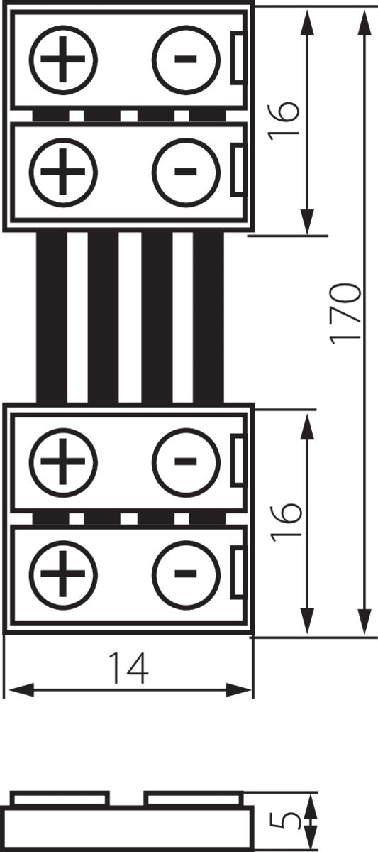 Kanlux RGB Connector 10-CPC Linear LED Modules Strips IP20 10mm Strip