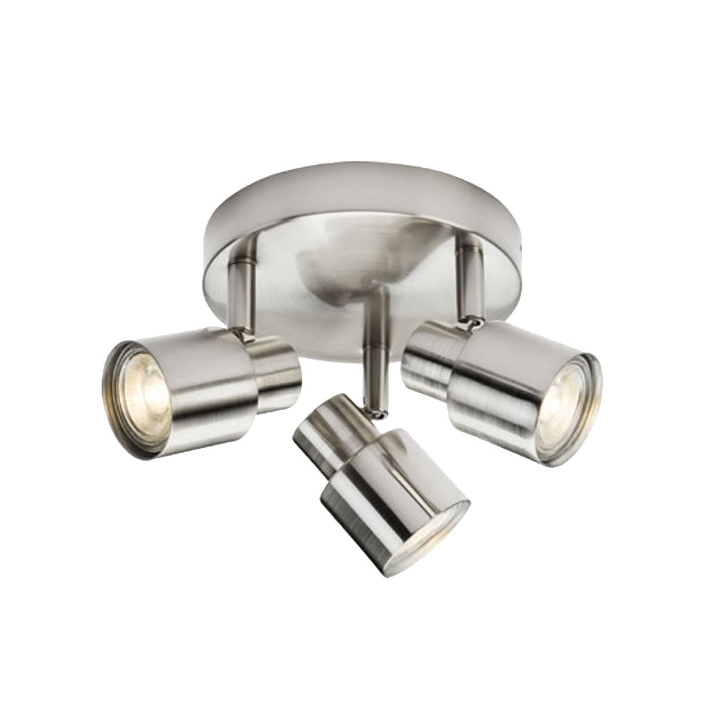 Knightsbridge 230V GU10 Triple Spotlight GU10 LED Ceiling Light Fitting