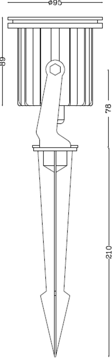 Knightsbridge 230V IP65 6W LED Wall/Spike Spotlight