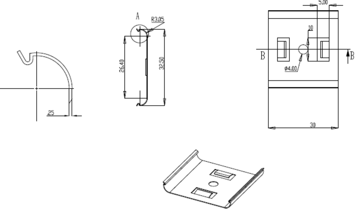 Knightsbridge Metal Mounting Clip comes with 2 x Screws for Flat LED Strip