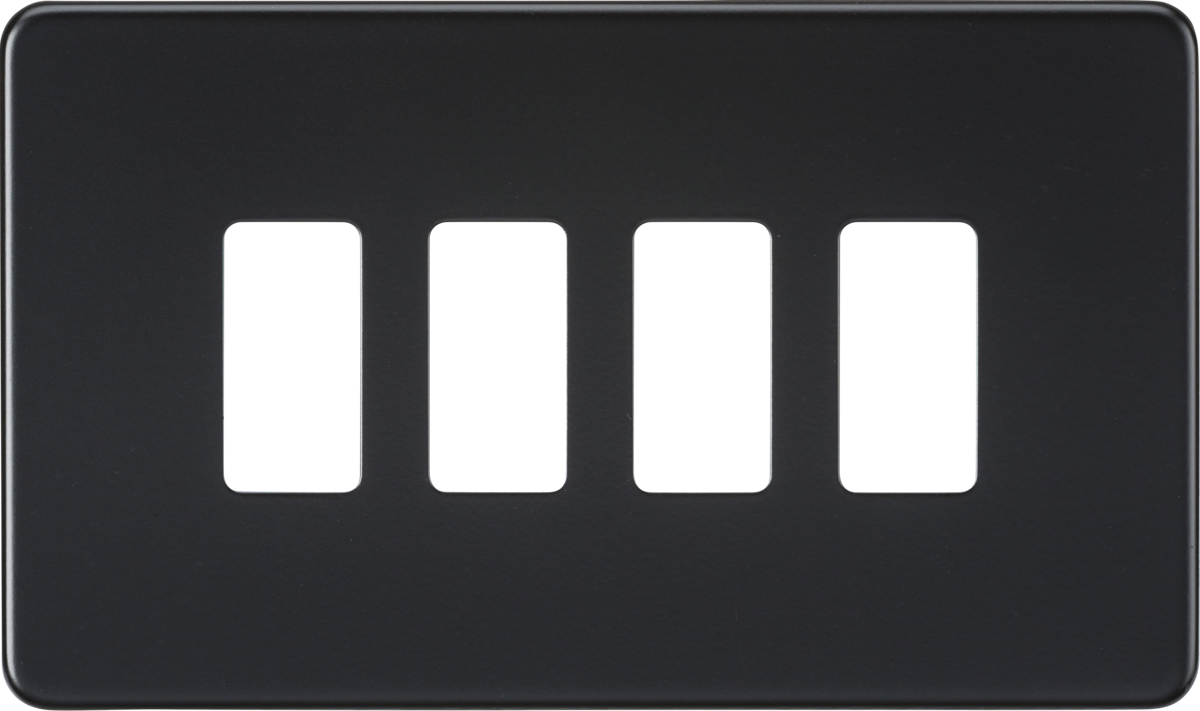 Knightsbridge Grid Modular Faceplate For Screw;ess Switches and Sockets Range